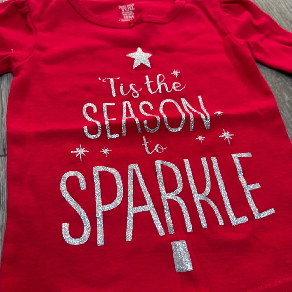 CARTERS 3PC CHRISTMAS SNUG FIT LONG SLEEVE AND PANTS PJ SET 18MO